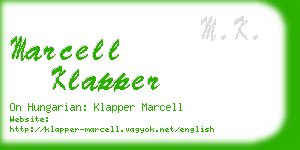 marcell klapper business card